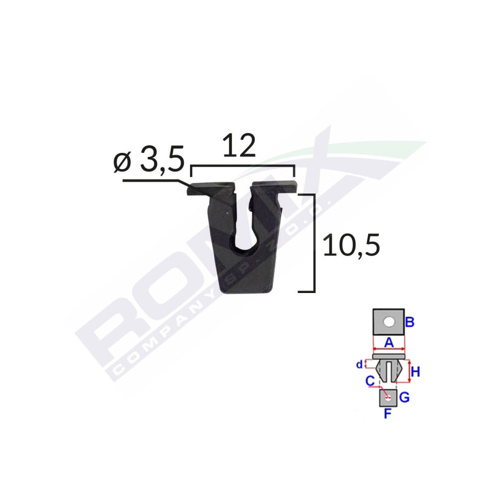 CLIPS FIXARE PENTRU AUDI - NEGRU SET 25 BUC