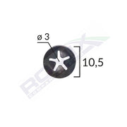 SAIBA FIXARE TAPITERIE UNIVERSAL - NEGRU - 10.5MM SET 25 BUC