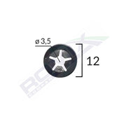 SAIBA FIXARE TAPITERIE UNIVERSAL - NEGRU - 12MM SET 25 BUC