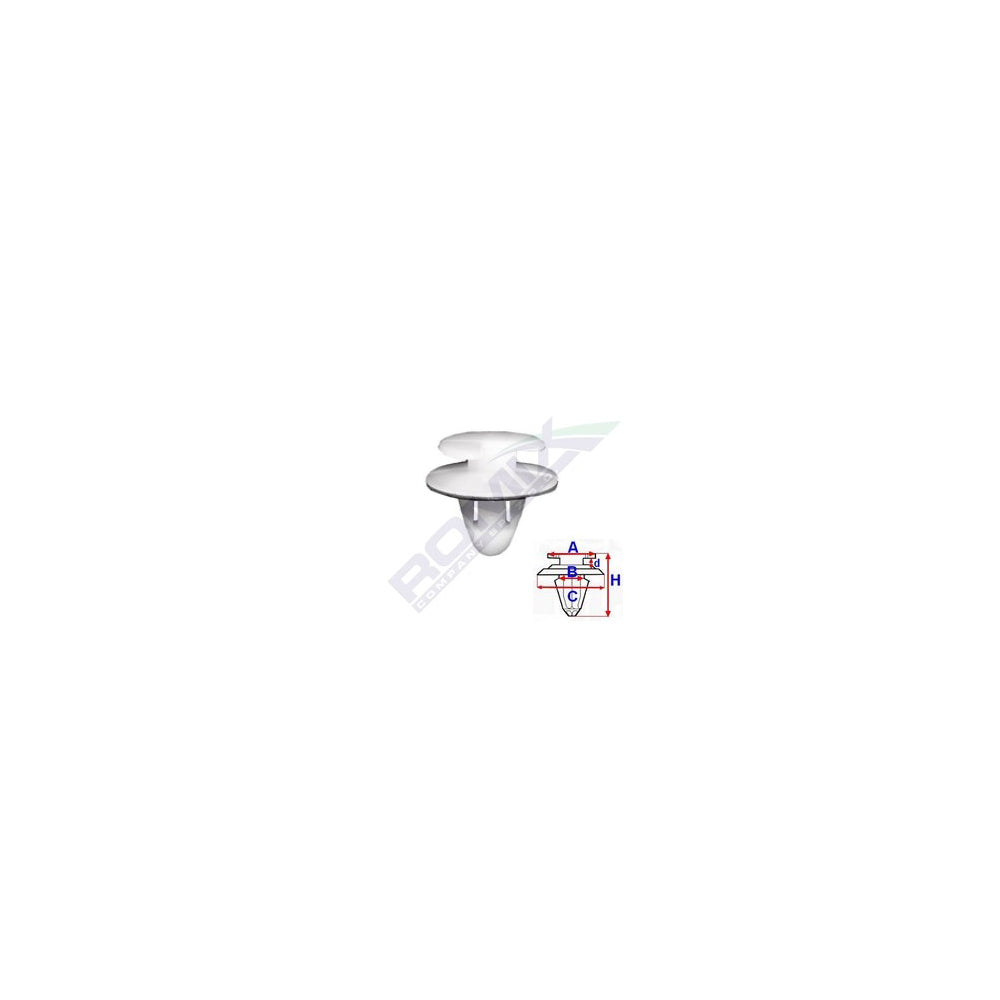 CLIPS TAPITERIE PENTRU CITROEN/PEUGEOT - ALB SET 10 BUC