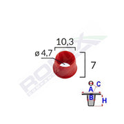 ELEMENT FIXARE ELEMENTE EXTERIOARE PENTRU MERCEDES 10.3X7MM ROSU SET 100 BUC
