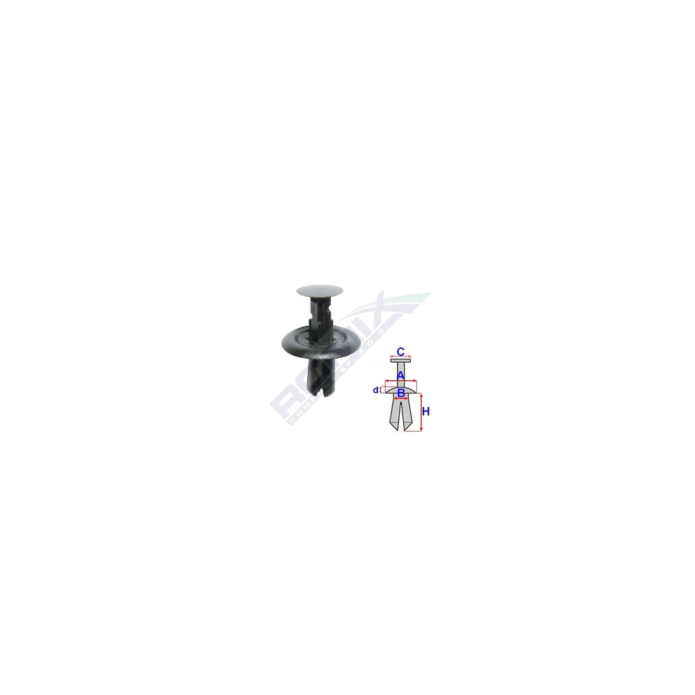 RÖGZÍTŐ CSAPOK FORD/MAZDA-HOZ 6X16,4MM - 10 DARABOS FEKETE KÉSZLET