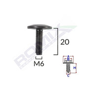 SURUB FIXARE BARA PROTECTIE M6 PENTRU VW/PEUGEOT/CITROEN SET 5 BUC