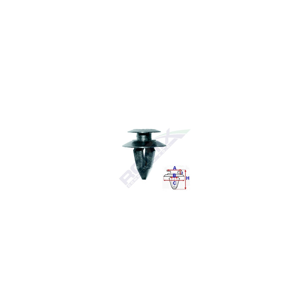 KÁRPIT CSAPOK VAG GROUP-HOZ 8X21MM - FEKETE, 10 DB-OS KÉSZLET