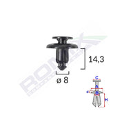CLIPS FIXARE PENTRU MAZDA/SUBARU 8X14.3MM - NEGRU SET 10 BUC