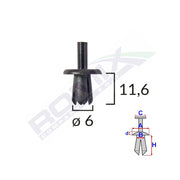 CLIPS FIXARE PENTRU ALFA ROMEO/FIAT MERCEDES OPEL - NEGRU SET 25 BUC