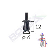 CLIPS FIXARE ELEMENTE EXTERIOARE PENTRU OPEL 8X12MM - NEGRU SET 10 BUC