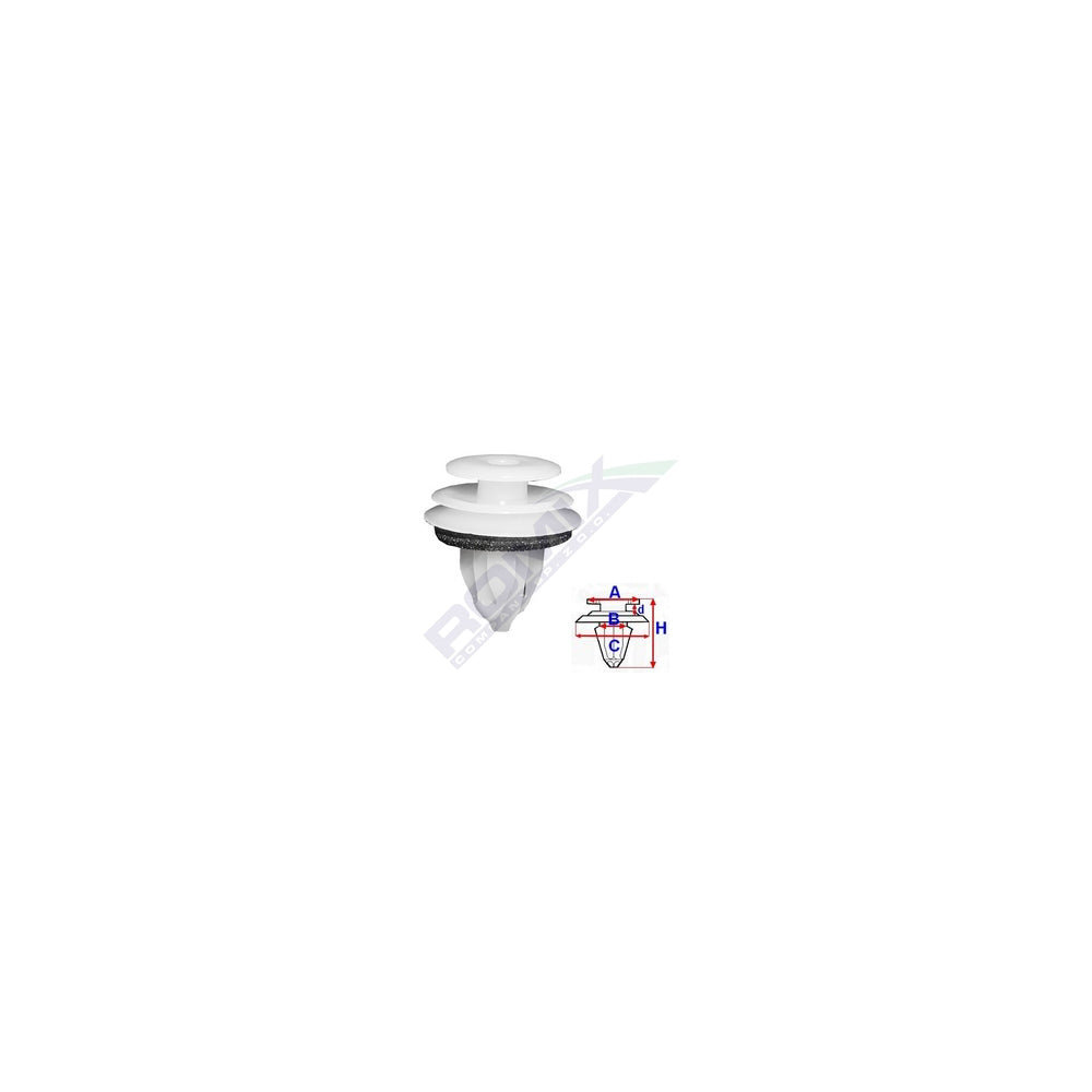 KÁRPIT CSAPOK TOYOTA, LEXUS-HOZ 8,5X19,8MM FEHÉR KÉSZLET 10 DB