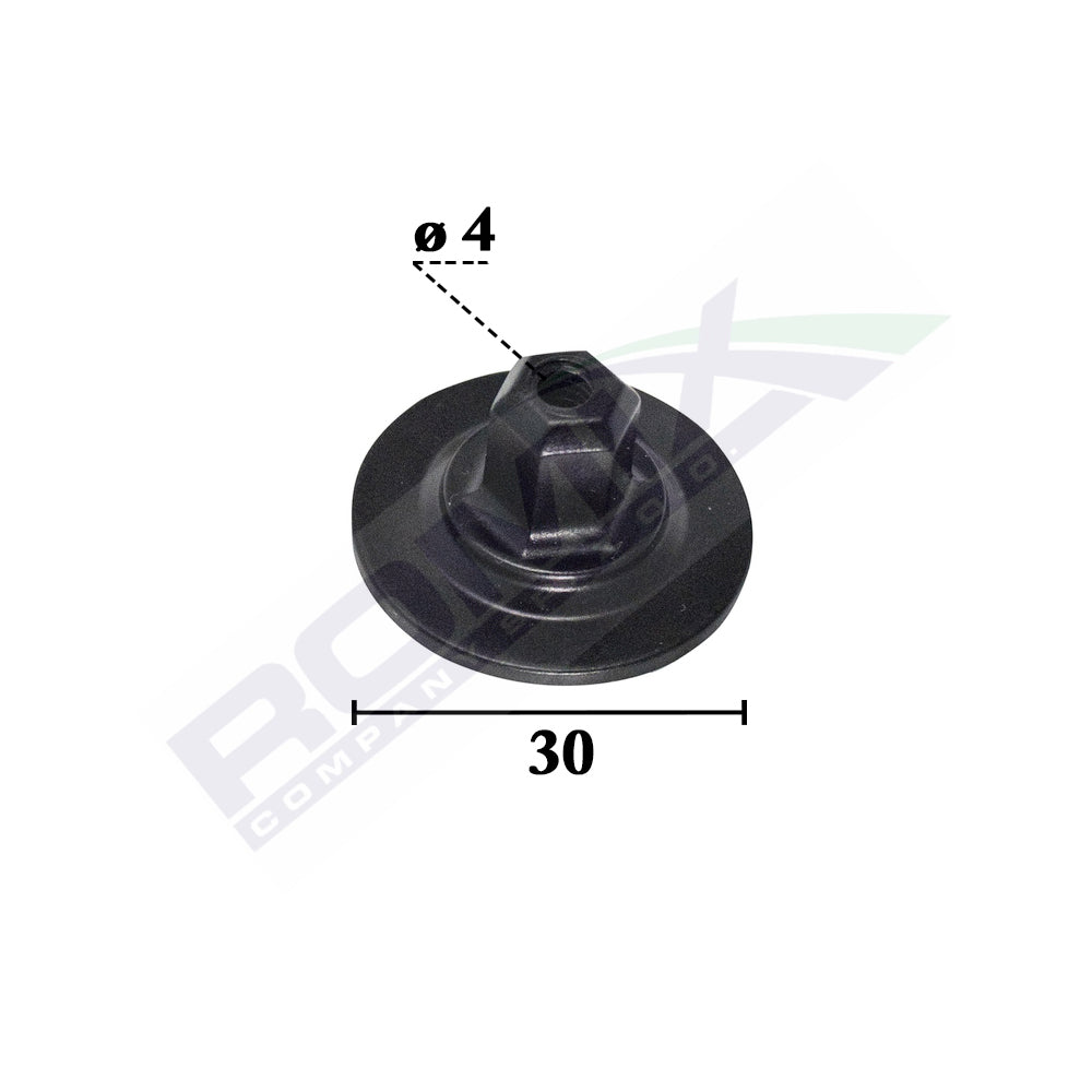 MOTORHÁZTETŐ RÖGZÍTŐ ANYA VAG GROUP-HOZ 4X30MM FEKETE - 10 DB-OS KÉSZLET