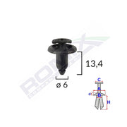 CLIPS FIXARE PENTRU LEXUS/SUZUKI/TOYOTA/HONDA/YAMAHA 6X13.4MM - NEGRU SET 10 BUC