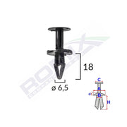 CLIPS FIXARE PENTRU FORD, OPEL 6.5X18MM NEGRU SET 10BUC