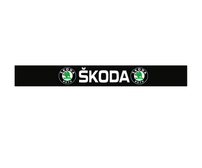Stiker parasolar auto, Skoda, 125 X 15 cm