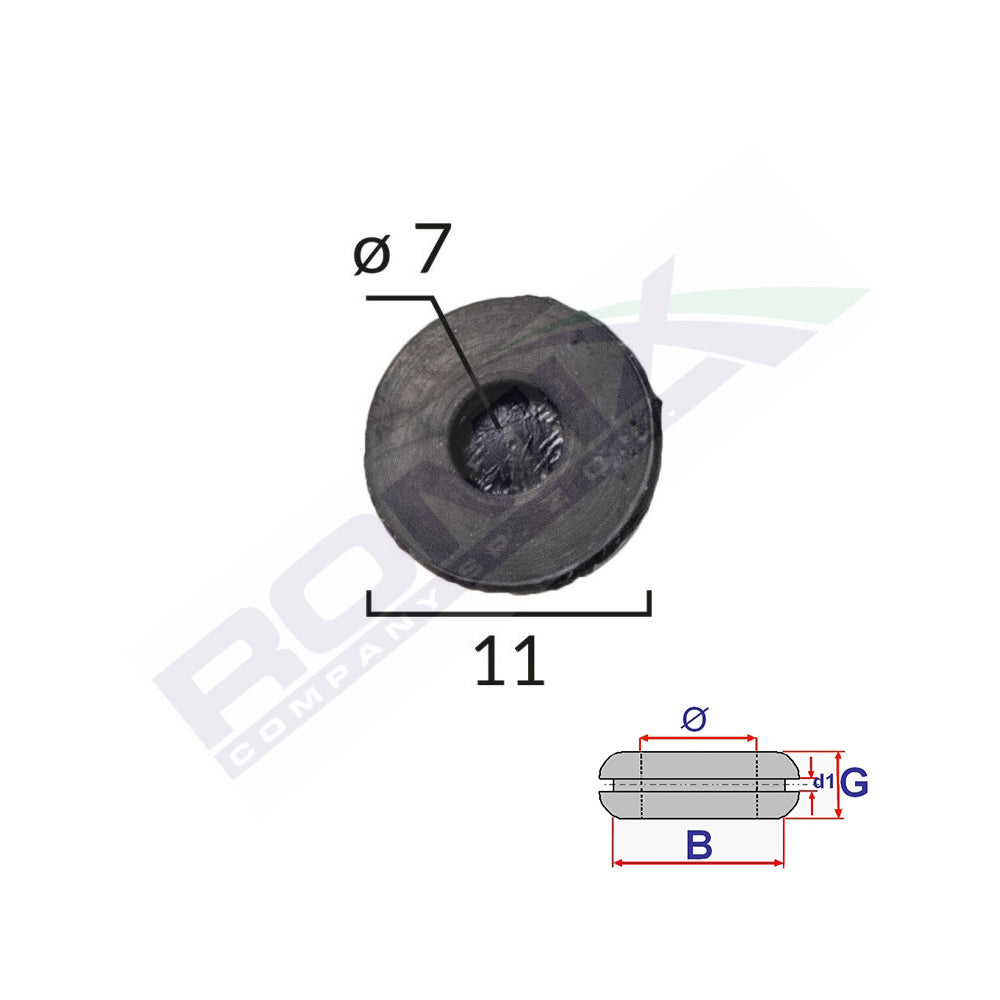 UNIVERZÁLIS ZÁRT GUMIBORÍTÓ ÁTMÉRŐ 7MM KÉSZLET 10 DB-OS