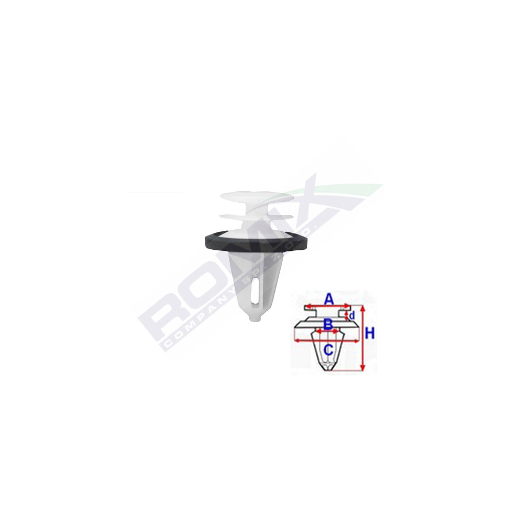 KÁRPIT CSAPOK FORD-HOZ 9,6X21,9MM FEHÉR - 10 DB-OS KÉSZLET