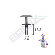 CLIPS FIXARE UNIVERSAL 6X18.3MM - NEGRU SET 25 BUC