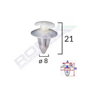 CLIPS TAPITERIE PENTRU AUDI/BMW/VW - ALB SET 10 BUC