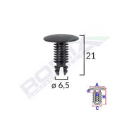 CLIPS TAPITERIE PENTRU CITROEN/ALFA ROMEO/PEUGEOT - NEGRU SET 10 BUC