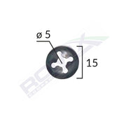 SAIBA FIXARE TAPITERIE UNIVERSAL - NEGRU - 15MM SET 25 BUC