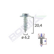 SURUB CU SAIBA ALFA ROMEO FIAT 6.2X20.4MM SET 10 BUC