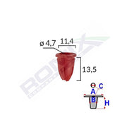 CLIPS FIXARE PENTRU MERCEDES 11.4X13.5MM - ROSU SET 25 BUC