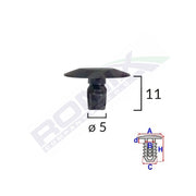 CLIPS TIP GARNITURA PENTRU PEUGEOT 5X11MM - NEGRU SET 10 BUC