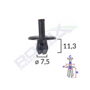 CLIPS FIXARE PENTRU ALFA ROMEO/FIAT 7.5X11.3MM - NEGRU SET 10 BUC