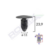 CLIPS TAPITERIE PENTRU GM 11X23.9MM - NEGRU SET 10 BUC