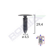 CLIPS TAPITERIE PENTRU GM 6.5X29.4MM - NEGRU SET 10 BUC