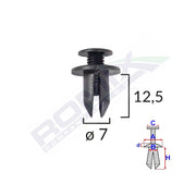 CLIPS FIXARE PENTRU HONDA SUBARU TOYOTA 7X12.5MM - NEGRU SET 10 BUC