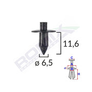 CLIPS FIXARE PENTRU SUZUKI 6.5X11.6MM - NEGRU SET 10 BUC