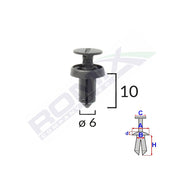 CLIPS FIXARE PENTRU DACIA RENAULT 6X10MM - NEGRU SET 10 BUC
