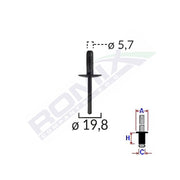 POPNIT PLASTIC UNIVERSAL 5.7X19.8MM - NEGRU SET 10 BUC