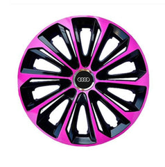 Set 4 Wheel Caps Extra Strong Pink R15, suitable for Audi