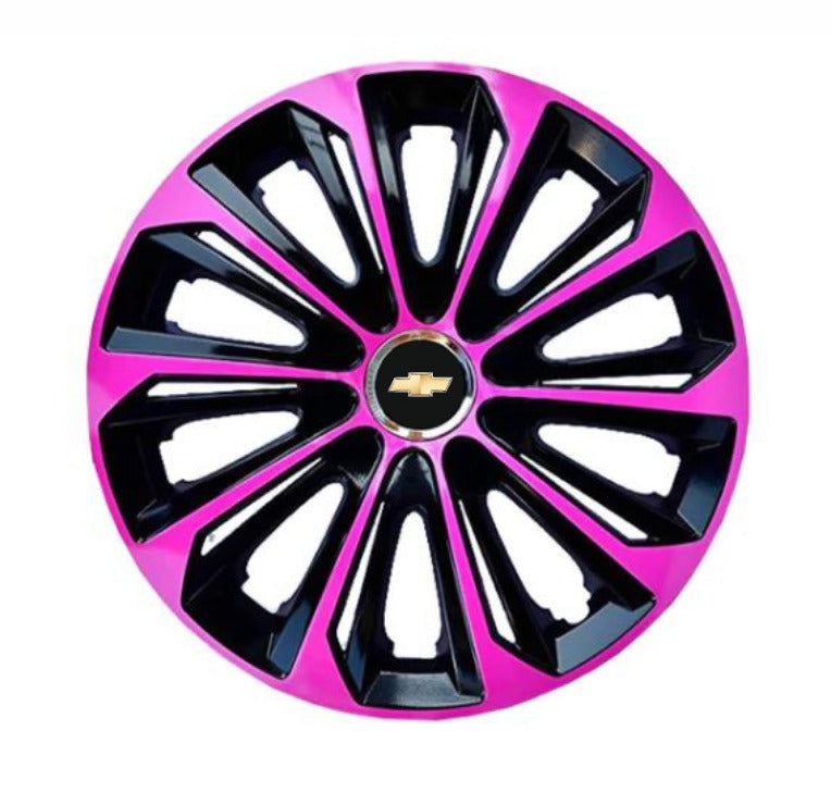 Set 4 Wheel Caps Extra Strong Pink R16, suitable for Chevrolet