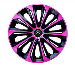 Set 4 Wheel Caps Extra Strong Pink R14, suitable for Citroen