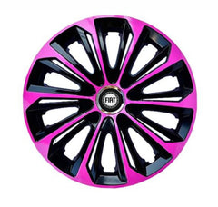 Set 4 Wheel Caps Extra Strong Pink R16, suitable for Fiat