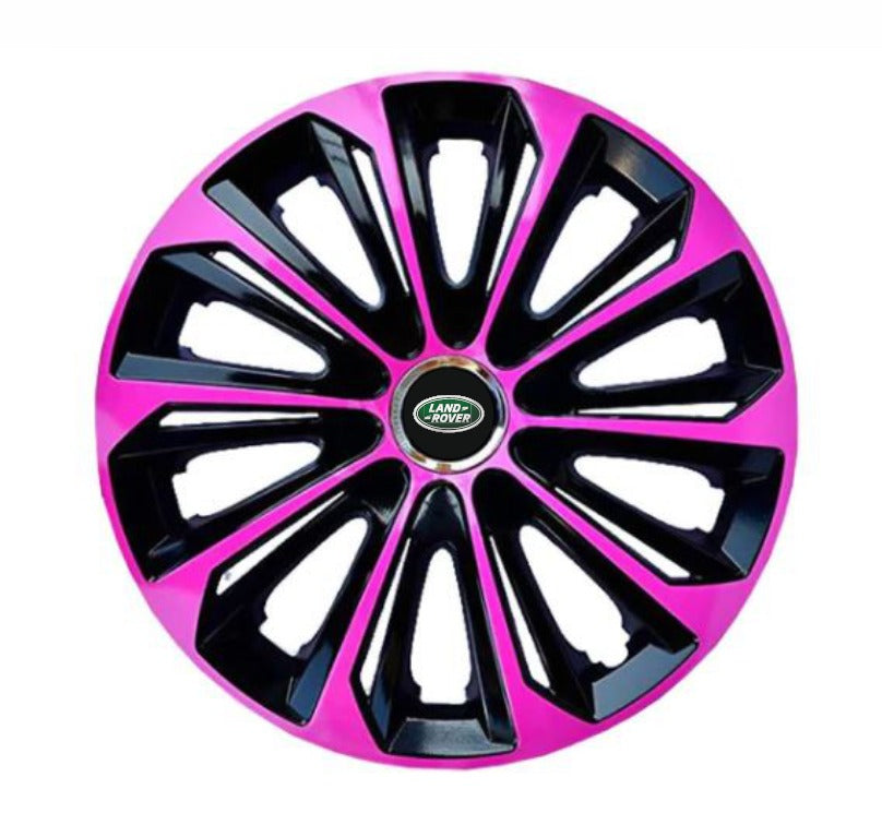 Set 4 Wheel Caps Extra Strong Pink R14, suitable for Land Rover