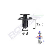 CLIPS FIXARE ELEMENTE EXTERIOR PENTRU NISSAN, SUBARU 8X12.5MM NEGRU SET 10BUC