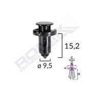 CLIPS FIXARE PENTRU NISSAN/HONDA/SUBARU 9.5X15.2MM - NEGRU SET 10 BUC