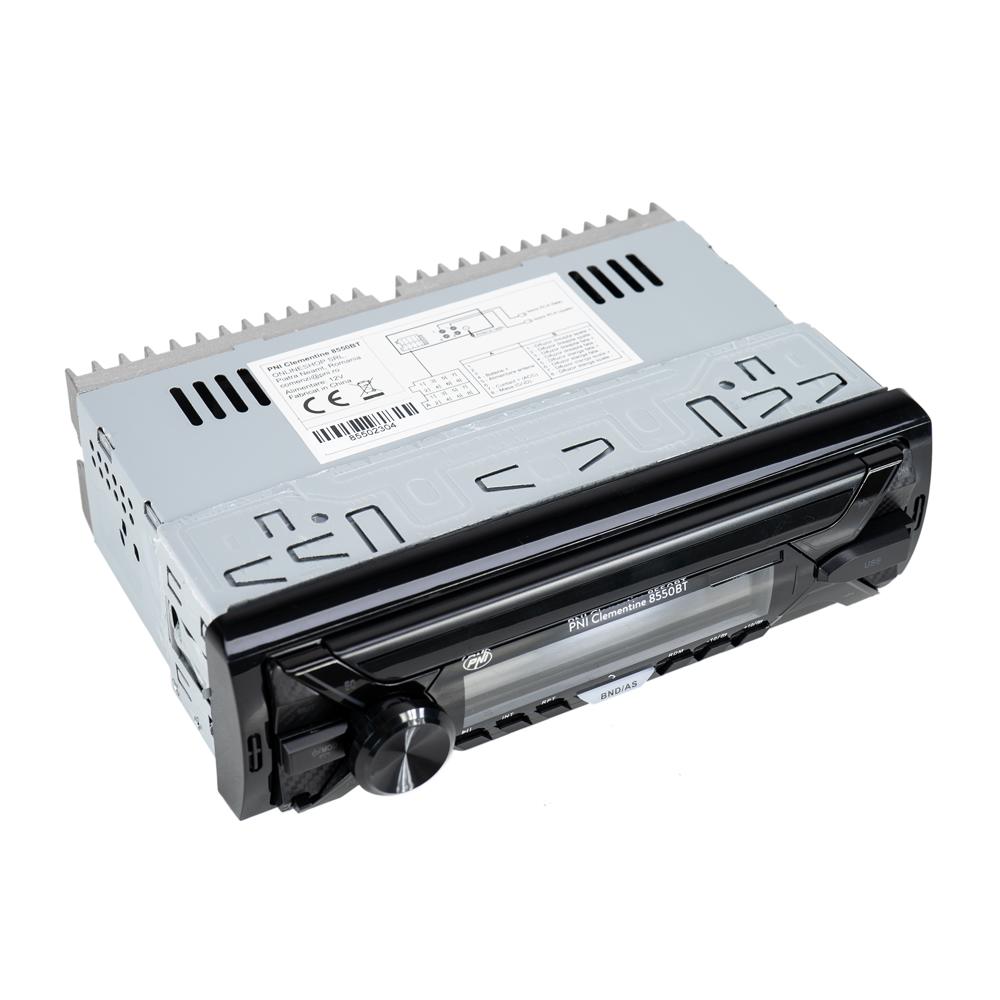 RADIO MP3 PLAYER AUTO PNI CLEMENTINE 8550BT, FATA DETASABILA, 4X45W, 12V, 1 DIN, CU SD, USB, AUX, RCA
