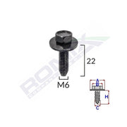 SURUB FIXARE ELEMENTE EXTERIOR PENTRU PEUGEOT, CITROEN 6X22MM SET 5 BUC