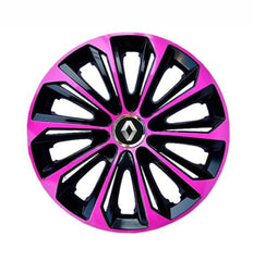 Set 4 Wheel Caps Extra Strong Pink R14, suitable for Renault