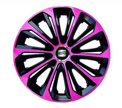 Set 4 Wheel Caps Extra Strong Pink R16, suitable for Seat