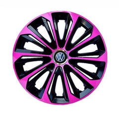 Set 4 Wheel Caps Extra Strong Pink R15, suitable for Volkswagen