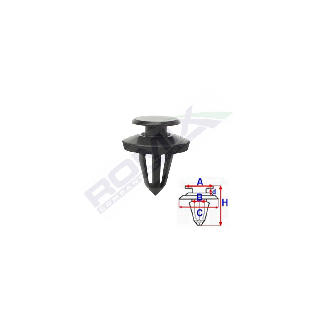 KÁRPIT CSIPSZEK ALFA, CITROEN, FIAT, PEUGEOT GÉPJÁRMŰVEKHEZ 8X21,4MM FEKETE - 10 DB-OS KÉSZLET