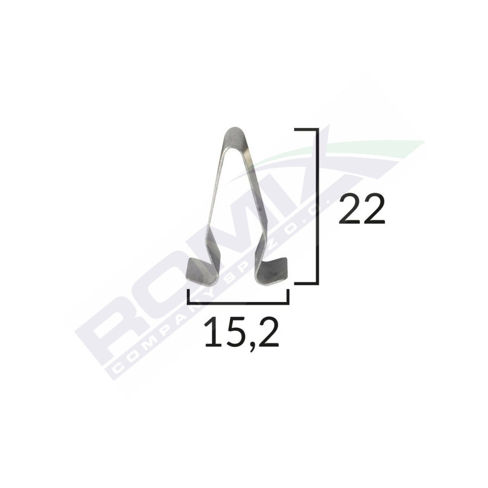 FÉM BILINCS RÖGZÍTŐ VAG GROUPHOZ 15.2X22MM KÉSZLET 10 DB-OS