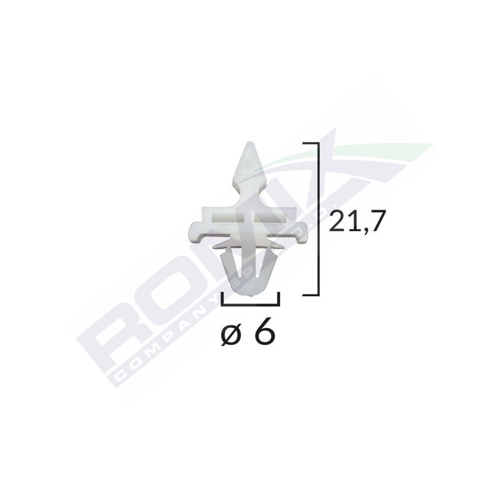 CLIPS FIXARE ELEMENTE EXTERIOARE PENTRU MERCEDES 6X21.7MM- ALB SET 10 BUC