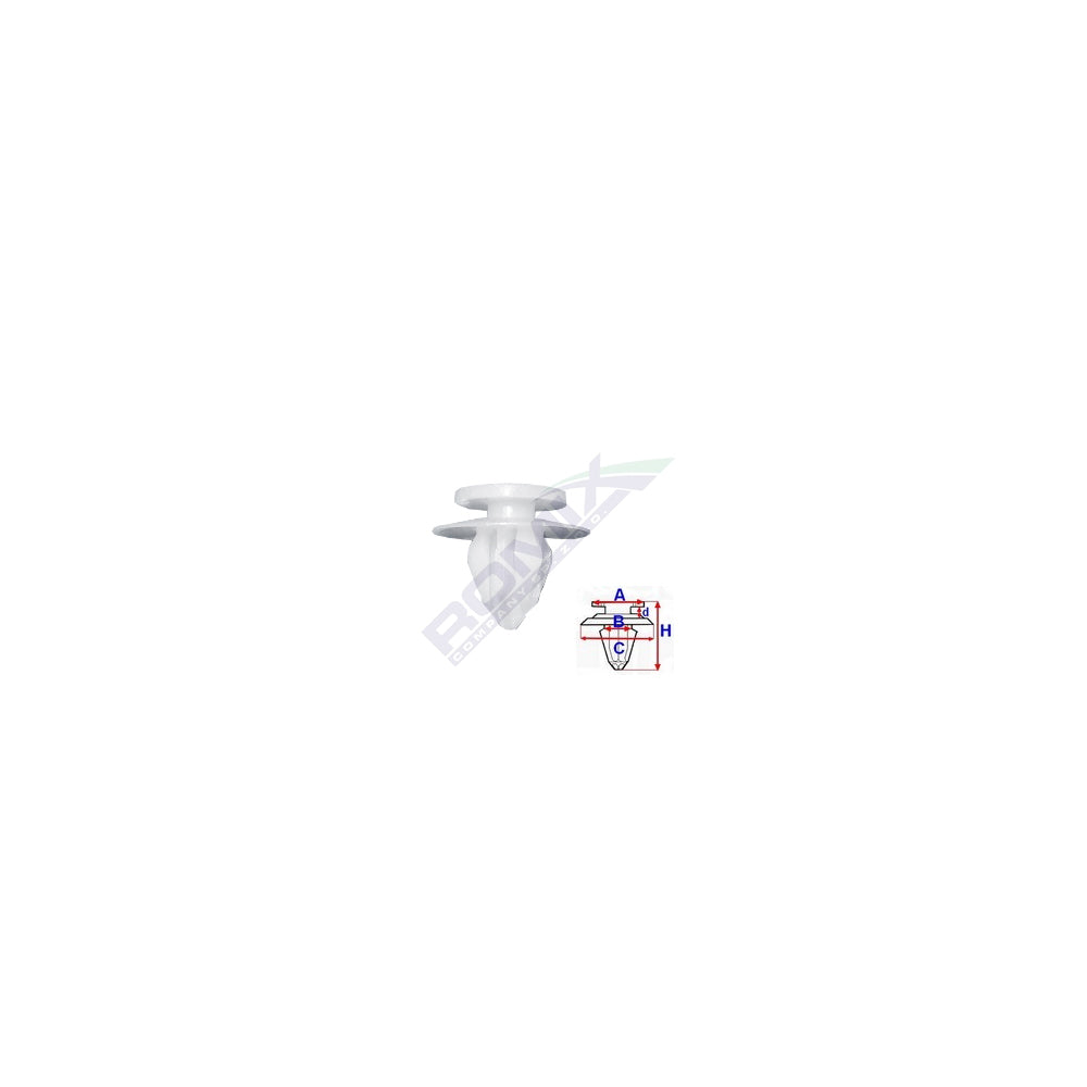 CLIPS TAPITERIE PENTRU MITSUBISHI/TOYOTA/HONDA/HYUNDAI/LEXUS 8.6X17.2MM - ALB SET 10 BUC