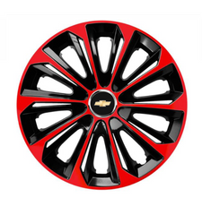 Set 4 Wheel Caps Extra Strong Red R16, suitable for Chevrolet