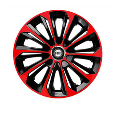 Set 4 Wheel Caps Extra Strong Red R16, suitable for Fiat